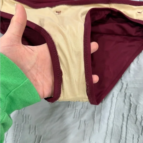 JCREW Women's Burgundy Bikini Set Small - Picture 7 of 10